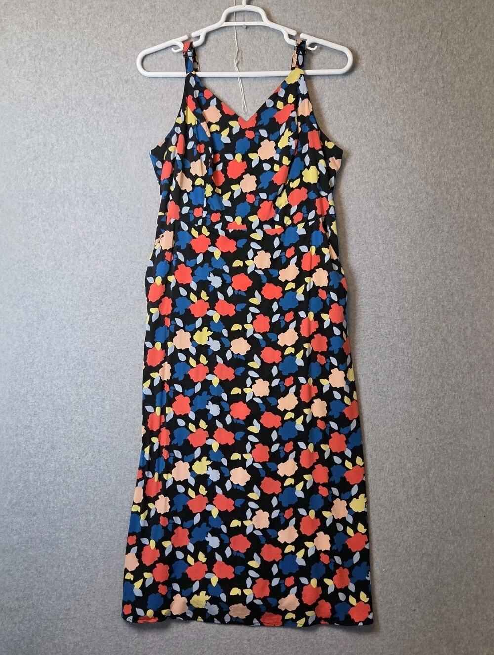 41Hawthorn Multicolor Beatriz Floral Sleeveless Smocked Maxi Dress Women Plus 2X
